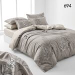 Lenjerie de pat din bumbac finet gri 694