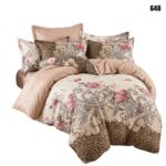 Lenjerie de pat din bumbac finet maro 648 - imagine 3
