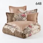 Lenjerie de pat din bumbac finet maro 648 - imagine 9