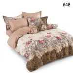 Lenjerie de pat din bumbac finet maro 648 - imagine 5