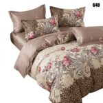 Lenjerie de pat din bumbac finet maro 648 - imagine 8