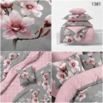 Lenjerie de pat din bumbac finet Super Elegant Pucioasa 1381 - imagine 4