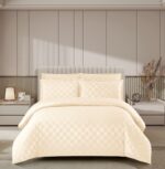 Lenjerie hoteliera din bumbac satinat cu elastic DRP12