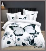 Lenjerie pat dublu 5 D DIGITAL PRINT cu elastic 6 piese 5D76