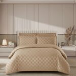 Lenjerie hoteliera din bumbac satinat cu elastic DRP09