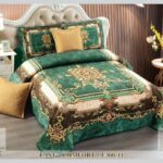 Cuvertura de Pat din catifea + 4 fete de perna CVC61