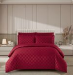 Lenjerie hoteliera din bumbac satinat cu elastic DRP18