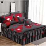 Lenjerie cu volanase din finet 6 piese inimi 26