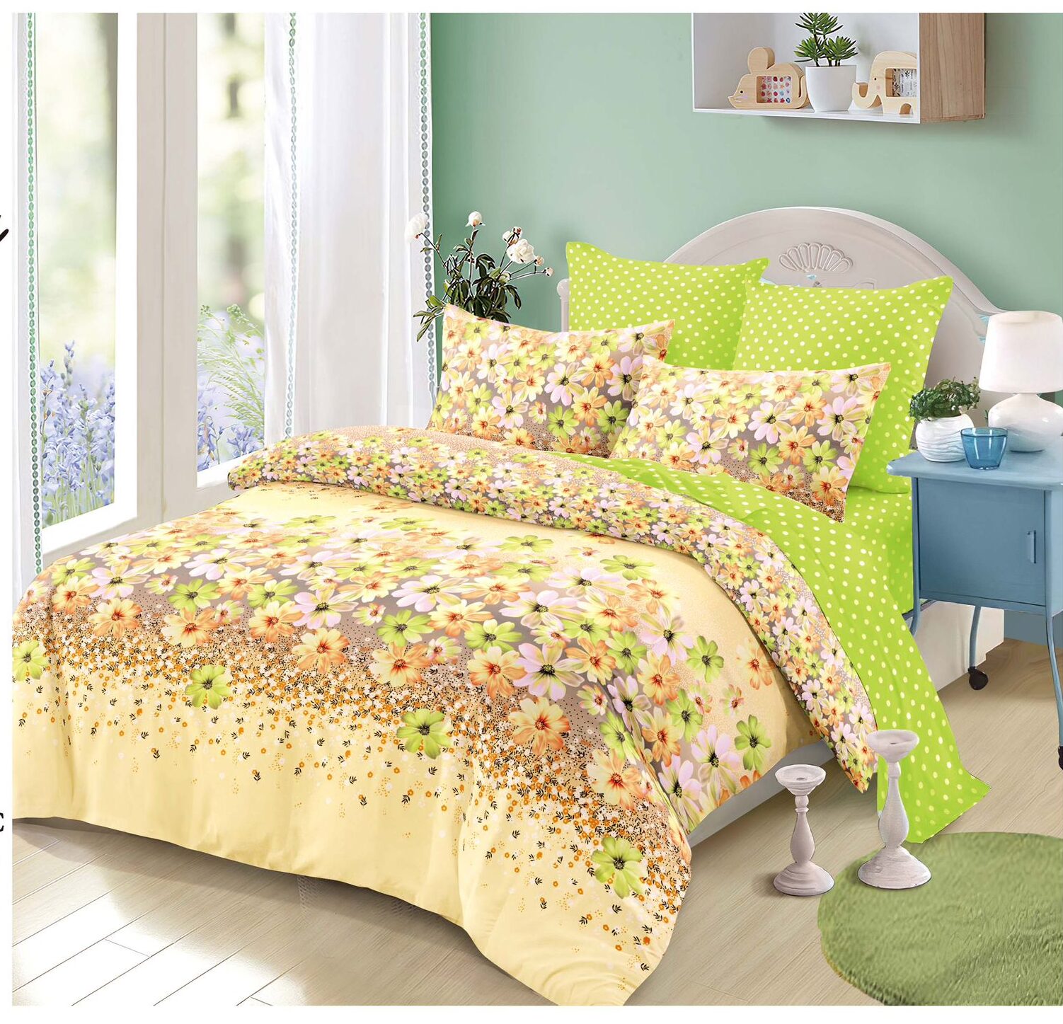 5b84b207-1748-40cd-9aa7-74011250a802 Lenjerie de pat din finet 6 piese cu ELASTIC LEP05 - imagine 1