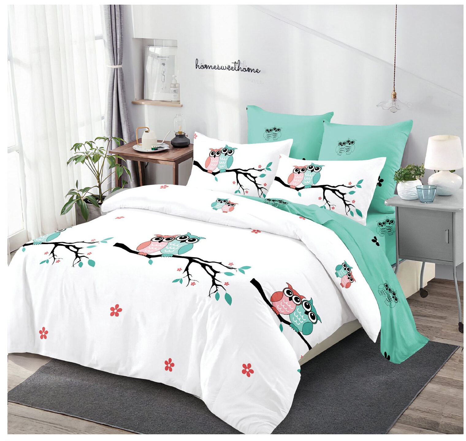 74dab4b5-d5c1-4818-9a35-c8d2d641848d Lenjerie de pat din finet 6 piese cu ELASTIC LEP17 - imagine 1