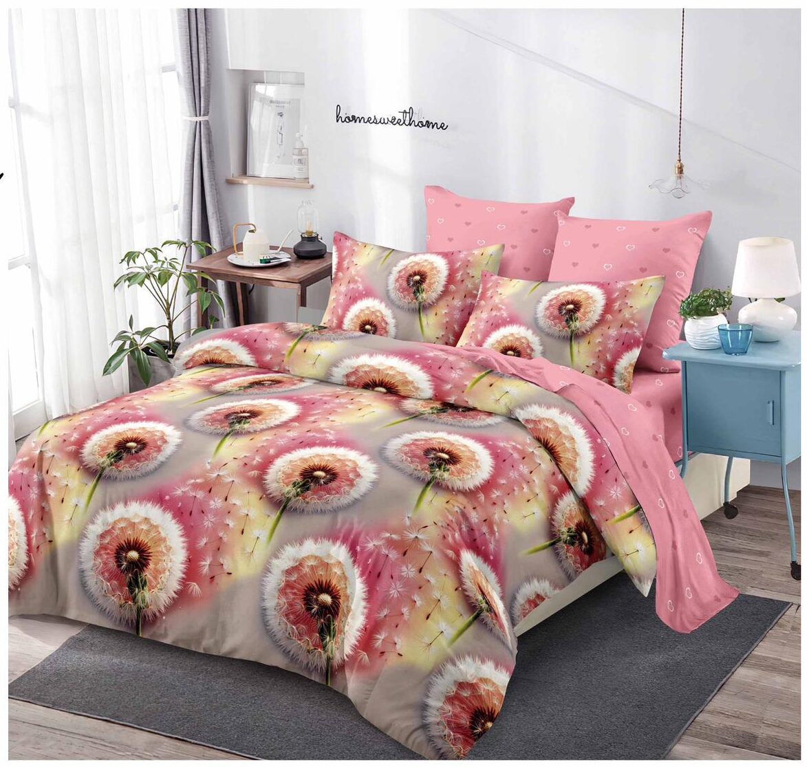 897c517f-f859-4647-abc3-df14782d3bba Lenjerie de pat din finet 6 piese cu ELASTIC LEP19 - imagine 1