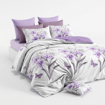 lenjerie de pat bumbac finet 6 piese model super elegant 1075 Concept Home