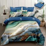 Lenjerie pat dublu 5D DIGITAL PRINT cu elastic 5D91