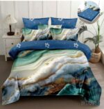 Lenjerie pat dublu 5D DIGITAL PRINT cu elastic 5D91