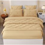 Lenjerie cu elastic Uni din finet cu pliuri 6 piese PVP50