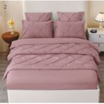 Lenjerie cu elastic Uni din finet cu pliuri 6 piese PVP53