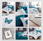 Lenjerie de pat din bumbac finet Super Elegant Pucioasa fluturi 603 - imagine 2