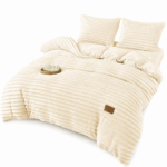 lenjerie de pat cocolino cu elastic crem
