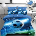 Lenjerie de pat 5D Minge de Fotbal DIGITAL PRINT cu elastic 5D102