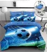 Lenjerie de pat 5D Minge de Fotbal DIGITAL PRINT cu elastic 5D102