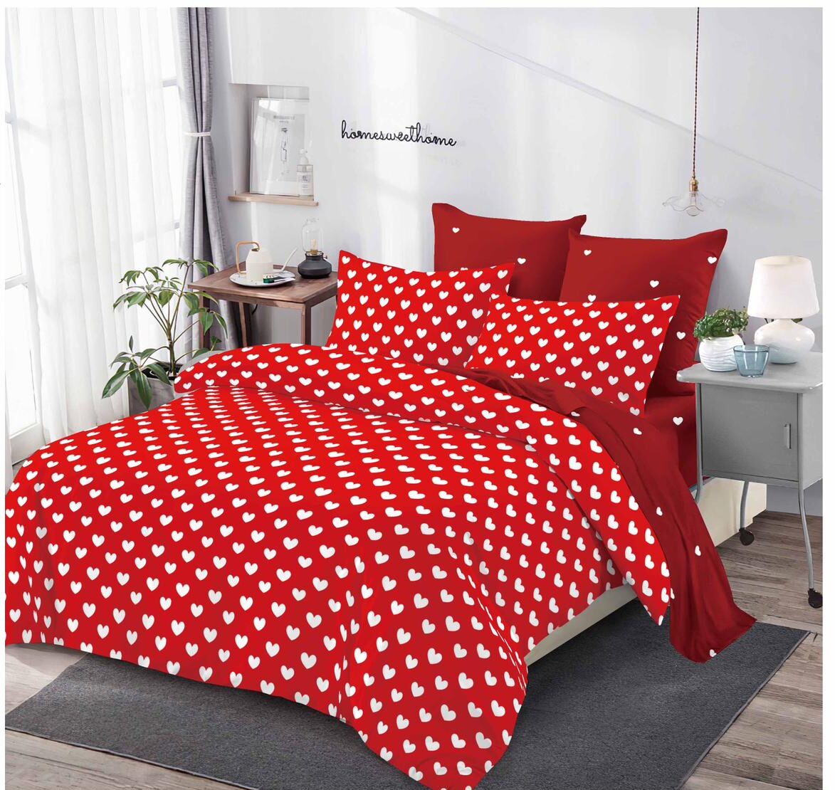 40b068b4-db20-43fc-8fd0-4a11c39a10d6 Lenjerie de pat din finet 6 piese cu ELASTIC LEP41 - imagine 1
