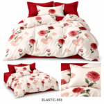 Lenjerie de pat din finet 6 piese cu ELASTIC LEP66 - imagine 2