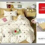 Lenjerie de pat din finet 6 piese cu ELASTIC LEP60
