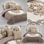 Cuvertura + 4 Fete Perna Catifea classic bed