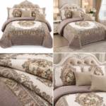 Cuvertura + 4 Fete Perna Catifea classic bed