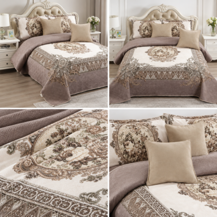 Cuvertura + 4 Fete Perna Catifea classic bed