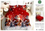 Lenjerie de craciun din bumbac finet 6 piese CS36 - imagine 2