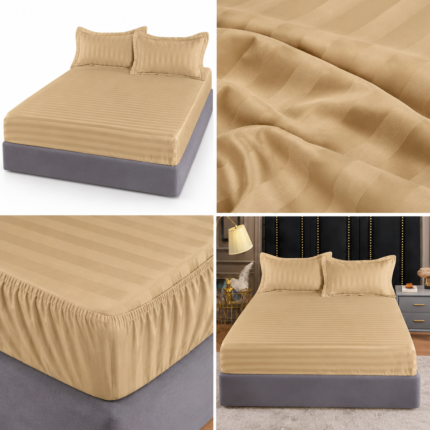 Husa de pat cu elastic din finet+2 fete de perna HP419