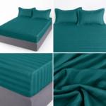 Husa de pat cu elastic din finet+2 fete de perna HP420