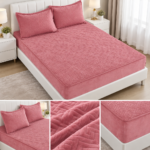 Husa/Topper din catifea cu elastic 180 cm x 200 cm + 2 fete de perna TOP13