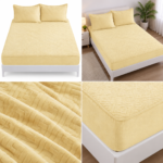 Husa/Topper din catifea cu elastic 180 cm x 200 cm + 2 fete de perna TOP11