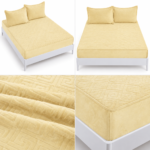 Husa/Topper din catifea cu elastic 180 cm x 200 cm + 2 fete de perna TOP11