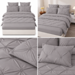 Lenjerie cu elastic Uni din finet cu pliuri 6 piese PVP43
