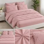 Lenjerie cu elastic Uni din finet cu pliuri 6 piese PVP44
