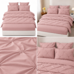 Lenjerie cu elastic Uni din finet cu pliuri 6 piese PVP44