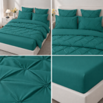 Lenjerie cu elastic Uni din finet cu pliuri 6 piese PVP47