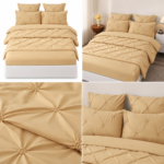 Lenjerie cu elastic Uni din finet cu pliuri 6 piese PVP50