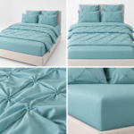 Lenjerie cu elastic Uni din finet cu pliuri 6 piese PVP51