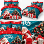 Lenjerie de craciun 5D DIGITAL PRINT cu elastic 6 piese 5DC28