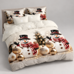 Lenjerie de craciun din bumbac finet 6 piese CS42