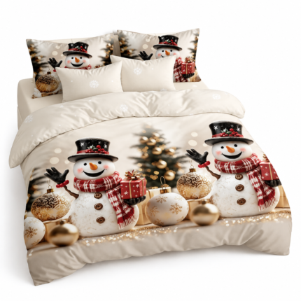 Lenjerie de craciun din bumbac finet 6 piese CS42