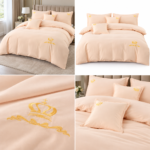 Lenjerie de lux pentru pat brodata  6 piese LX06