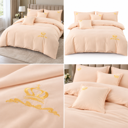 Lenjerie de lux pentru pat brodata  6 piese LX06