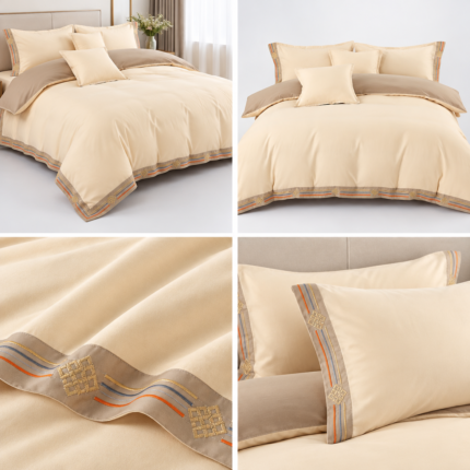 Lenjerie de lux pentru pat brodata  6 piese LX08