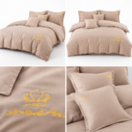 Lenjerie de lux pentru pat brodata  6 piese LX09