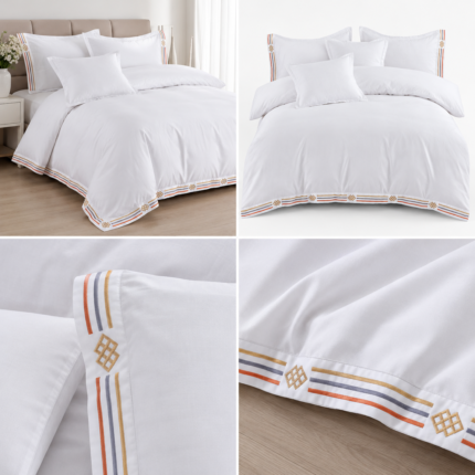 Lenjerie de lux pentru pat brodata  6 piese LX10